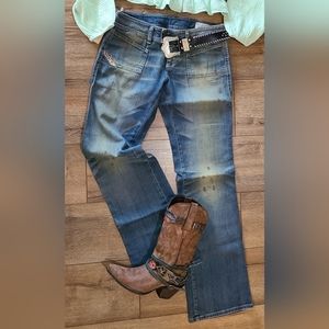 NWT'S- DIESEL - Paint Hush DS - Paint Distressed Stretch Flares - Size 29 long